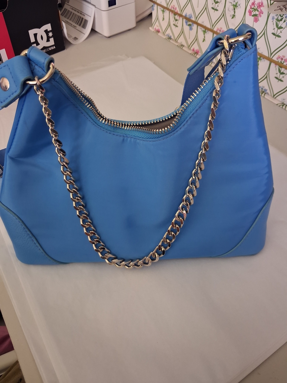 wild fable Sky Blue Chain-Handle Shoulder Bag